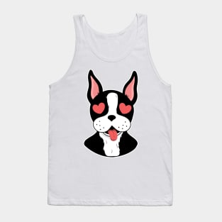 Boston terrier in love print of St. Valentine's day Tank Top